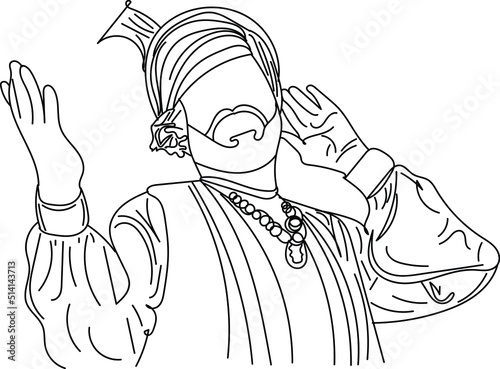 Punjabi Singer vector, Singer logo, Indian illustrations, Punjabi culture and tradition vector