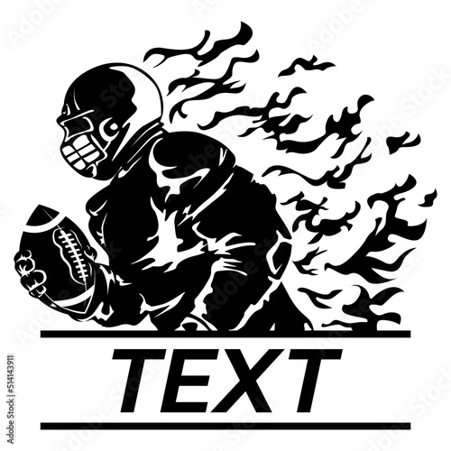 American Football Player illustation, Football Season vector, Football Team vector