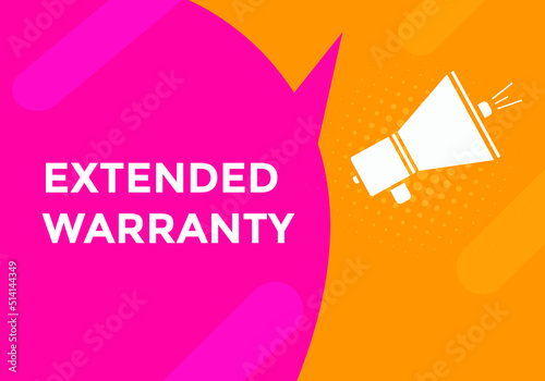 Extended warranty social media banner promotion. Extended warranty label colorful © creativeKawsar