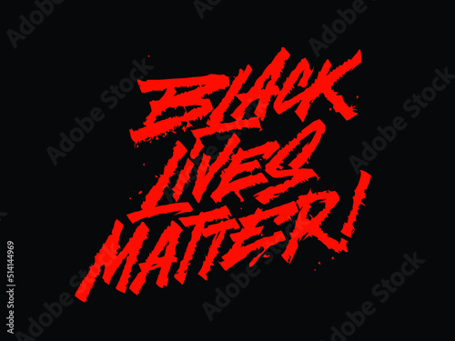 Black Lives Matter. Vector lettering design element.