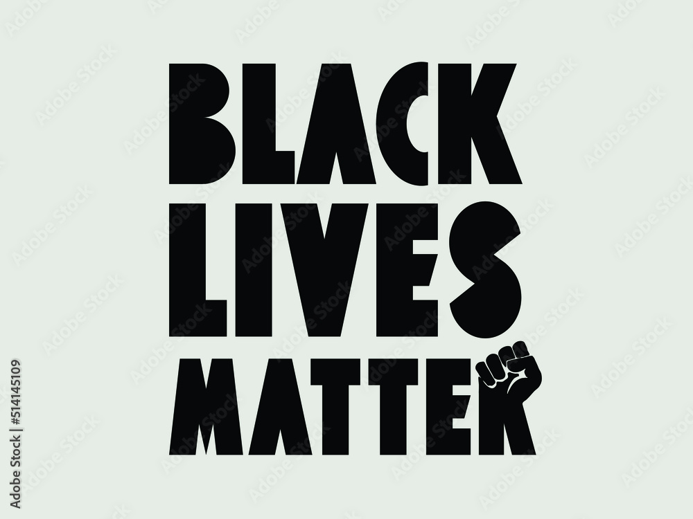 Black Lives Matter. Vector lettering design element.
