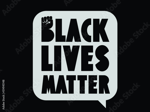 Black Lives Matter. Vector lettering design element.