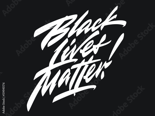 Black Lives Matter. Vector lettering design element.