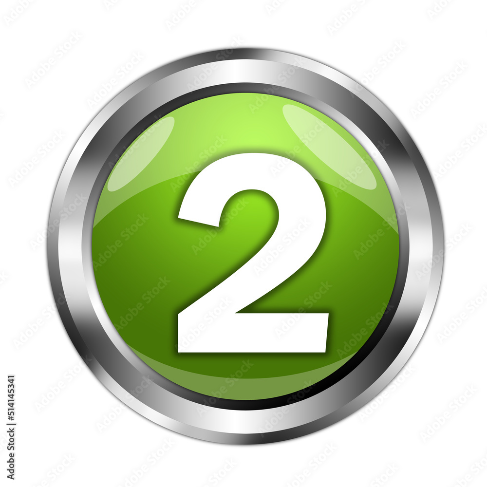 An illustration of a luxurious 3D green circular button. An illustration of a luxurious 3D green circular button.