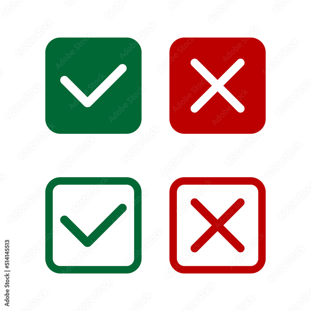 Set checkbox icon isolated on white background. Vector Set checkbox icon isolated on white background. Vector