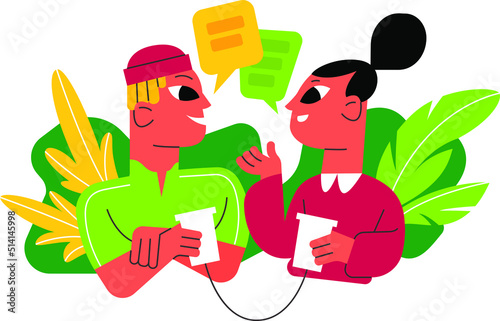 Conflicts misunderstanding, communication problems, crisis  between people. Disagreements and confrontations, confusions. Bright flat style vector illustrations isolated on white background