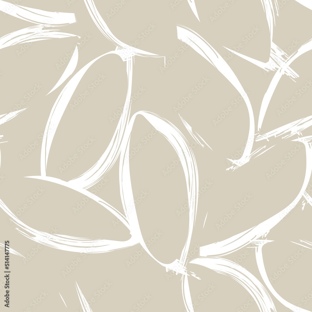 Obraz premium Tropical Leaf Brush Strokes Seamless Pattern Design -