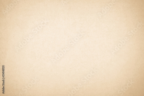 Brown recycled craft paper texture background. Cream cardboard texture, Old vintage page or grunge.