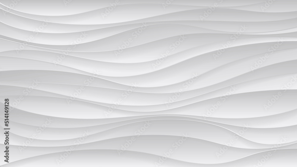 Abstract background white wave. White and gray wavy. 