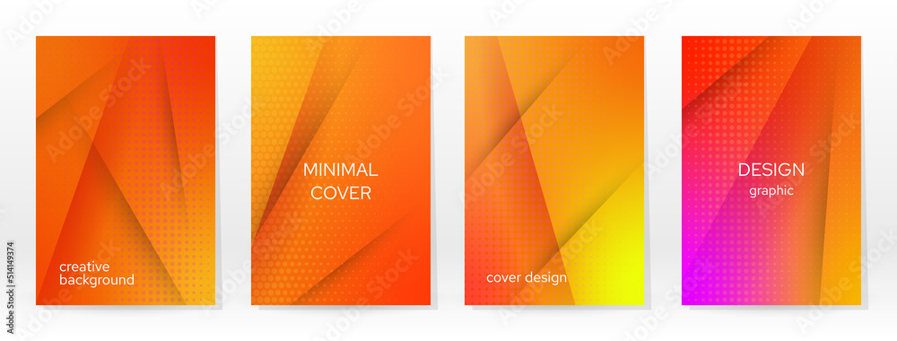 Fototapeta premium Minimal Poster. Pastel Soft. Rainbow Gradient Set.