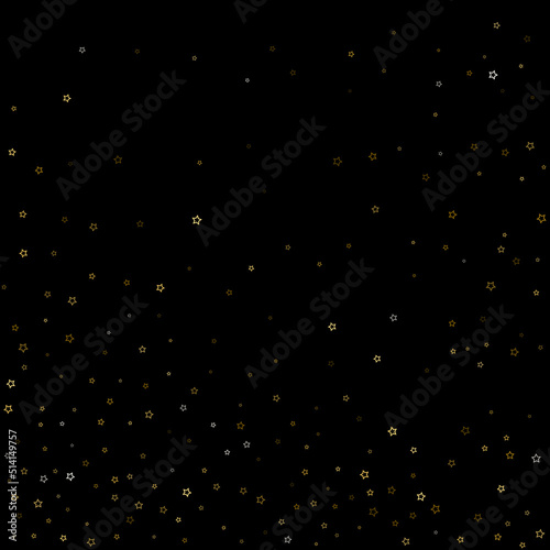 Gold Glitter Stars. Luxury Shiny Confetti.