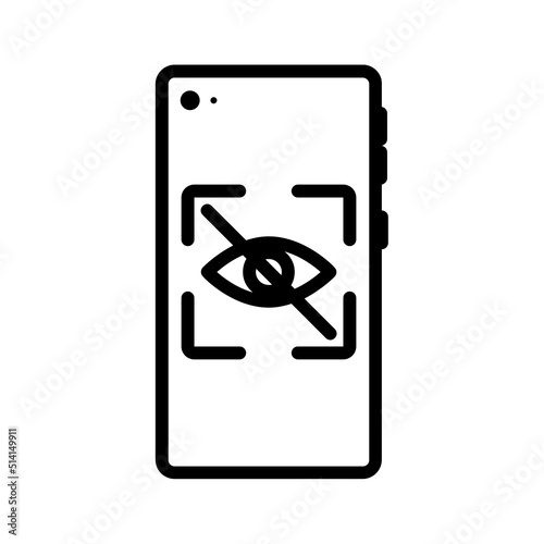 Black line icon for Sensitive content