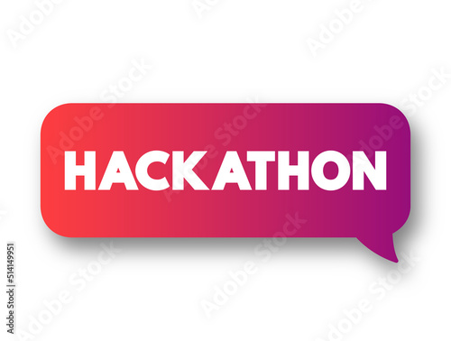 Hackathon text message bubble, concept background