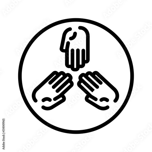 Black line icon for Contribute