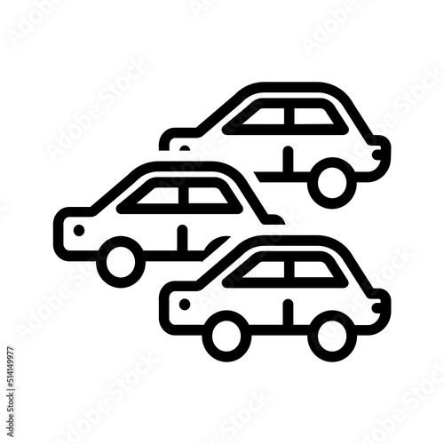 Black line icon for Fleet