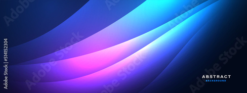 Abstract technology background with dynamic light effect.Vector illustration. photo