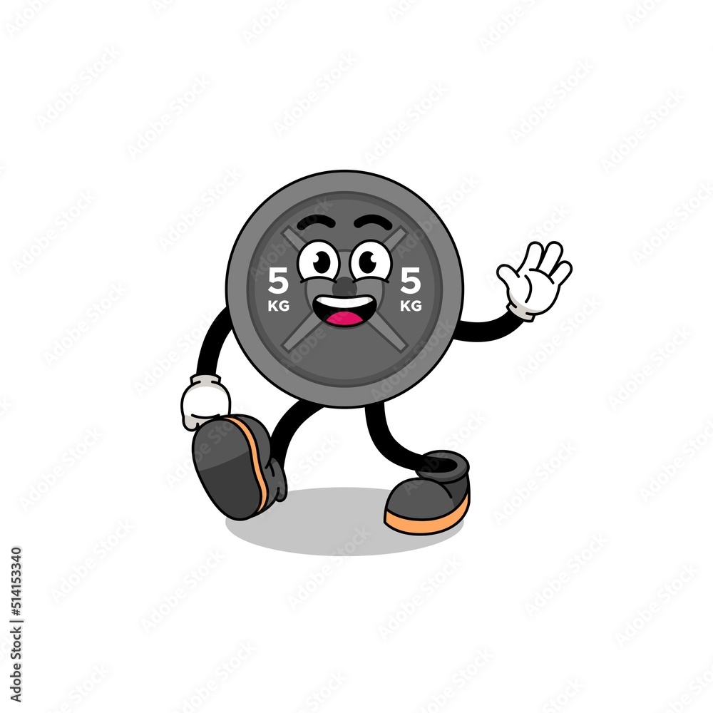 barbell plate cartoon walking barbell plate cartoon walking