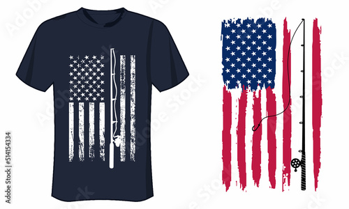 American Flag Fishing Rod Design