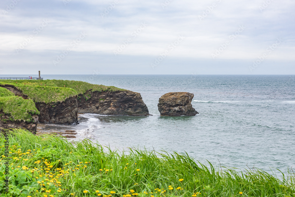 View of the Cape Nosappu in Nemuro, Hokkaido, Japan, the easternmost point in Japan which is open to the public.