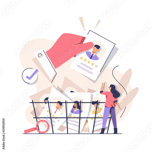 hiring and recruitment concept,HR management,Human resource managers looking for employees for companies