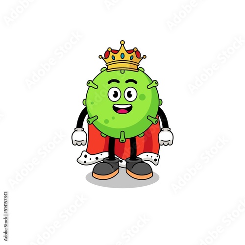 Mascot Illustration of virus king