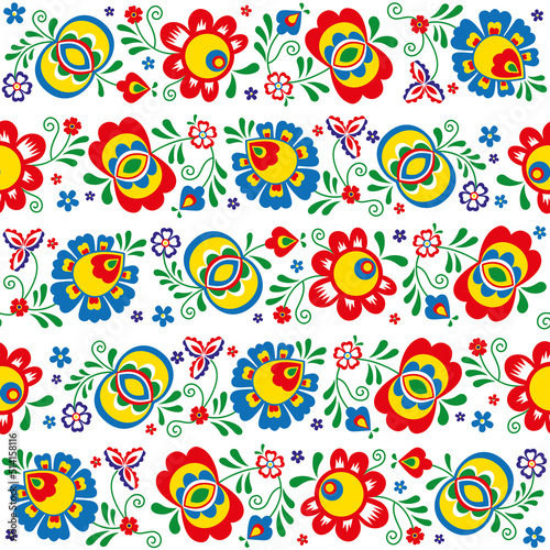 Canvas Print Seamless pattern made from folklore ormaments (Moravia - Slovacko)