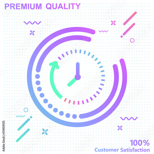 passage of time icon vector illustration - modern design 07