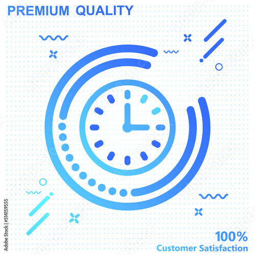  passage of time icon vector illustration - modern design 04