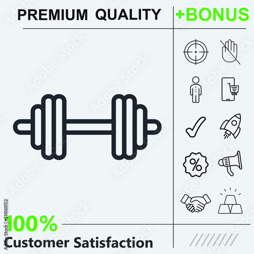Dumbbell icon graphic elements for your work (2