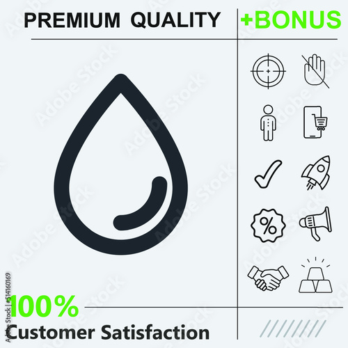 Drop icon graphic elements for your work.