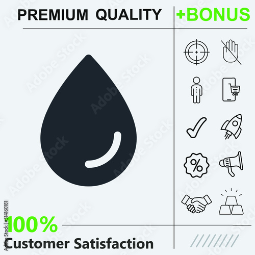 Drop vector icon graphic elements for your work
