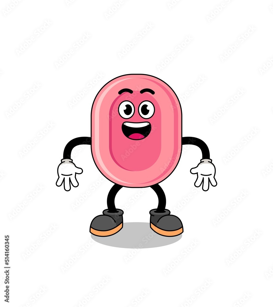 soap cartoon with surprised gesture
