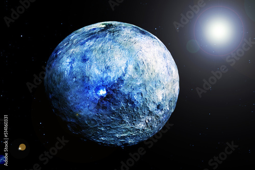 Ceres, dwarf planet. Elements of this image furnished by NASA photo