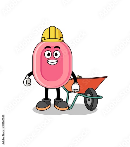 soap cartoon as a contractor