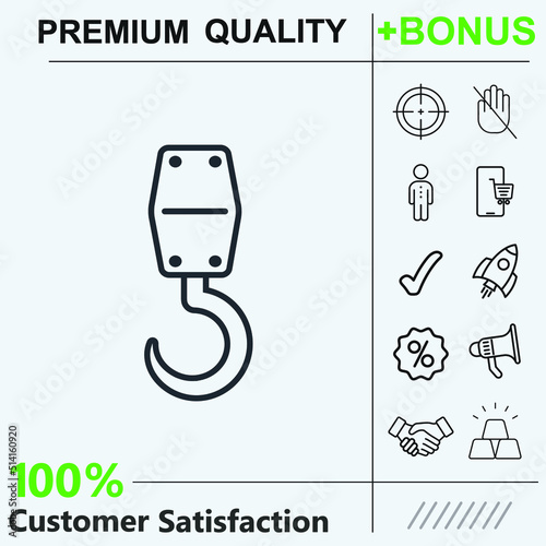 Hook icon graphic elements for your work