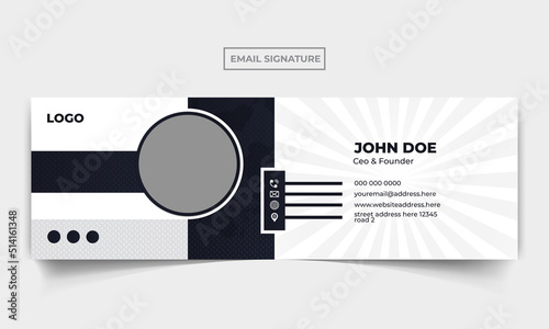 Modern email signature design template using for social media business marketing
