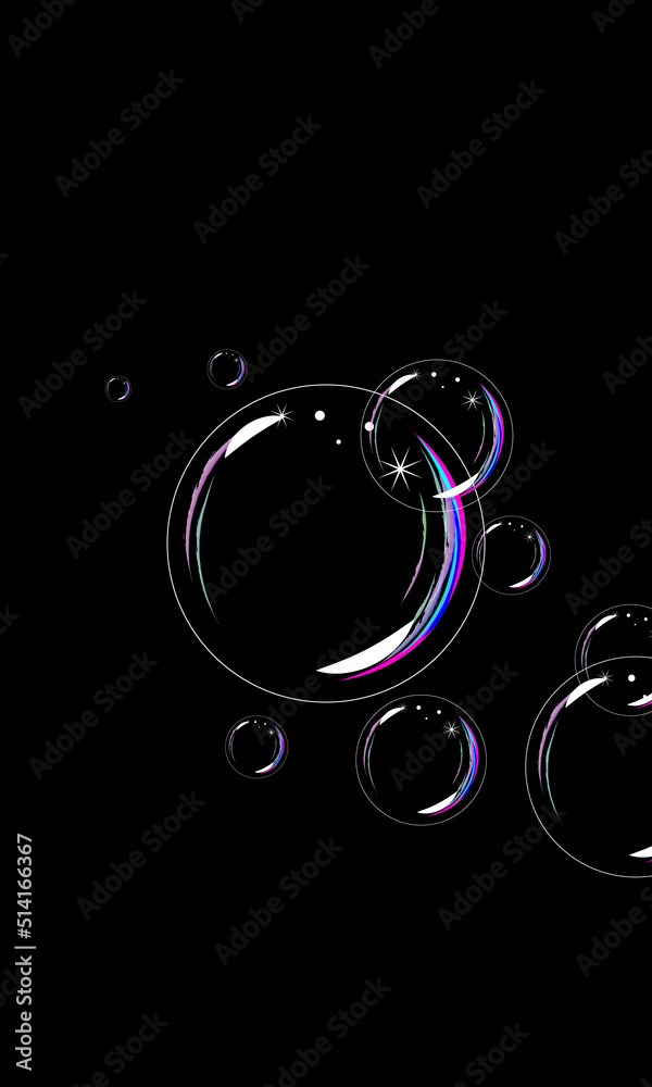 Transparent rainbow soap bubble vector Transparent rainbow soap bubble vector