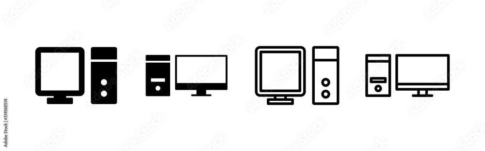 Computer icon vector. computer monitor sign and symbol Computer icon vector. computer monitor sign and symbol