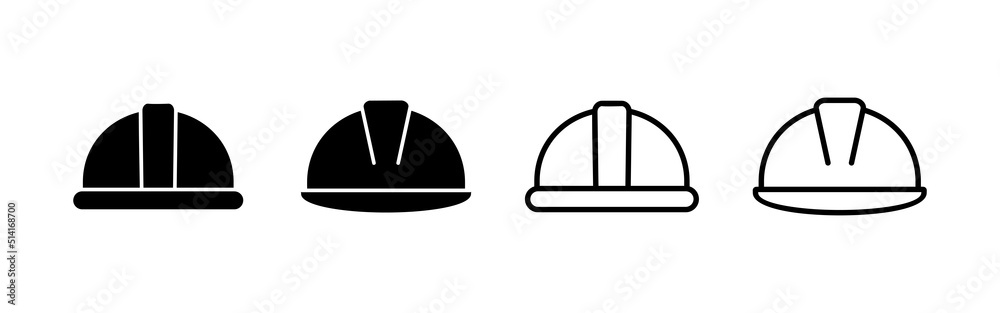 Helmet icon vector. Motorcycle helmet sign and symbol. Construction helmet icon. Safety helmet