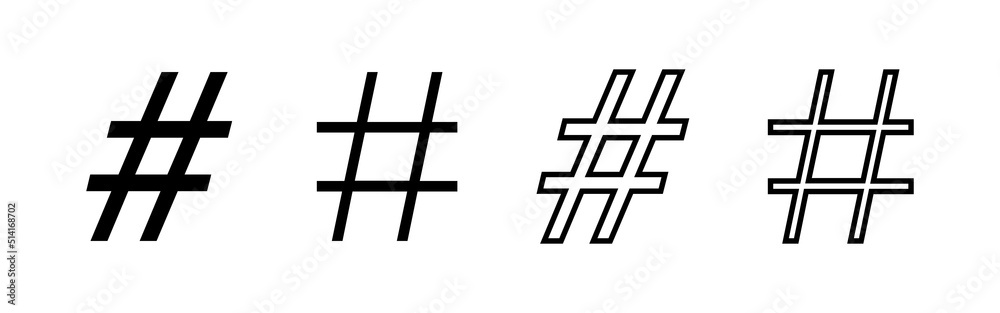 Obraz premium Hashtag icon vector. hashtag sign and symbol