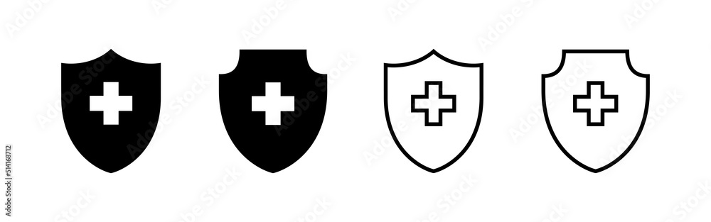 Health insurance icon vector. Insurance health document sign and symbol
