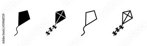 Kite icon vector. kite sign and symbol