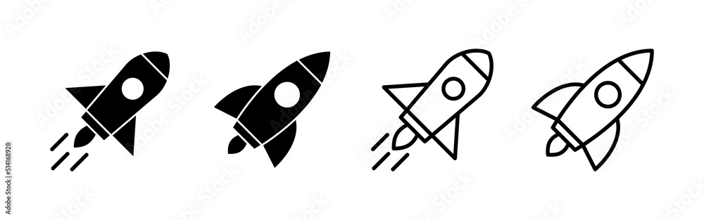 Rocket icon vector. Startup sign and symbol. rocket launcher icon