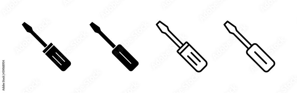 Screwdriver icon vector.tools sign and symbol Screwdriver icon vector.tools sign and symbol