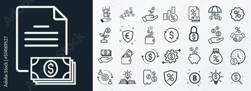 Money, finance, payment, banking icons - Modern design 