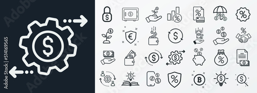 Money, finance, payment, banking icons - Modern design 