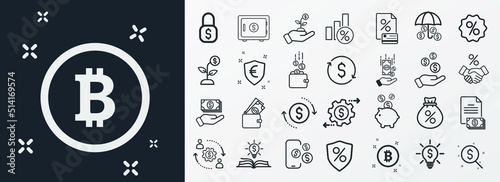 Money, finance, payment, banking icons - Modern design 