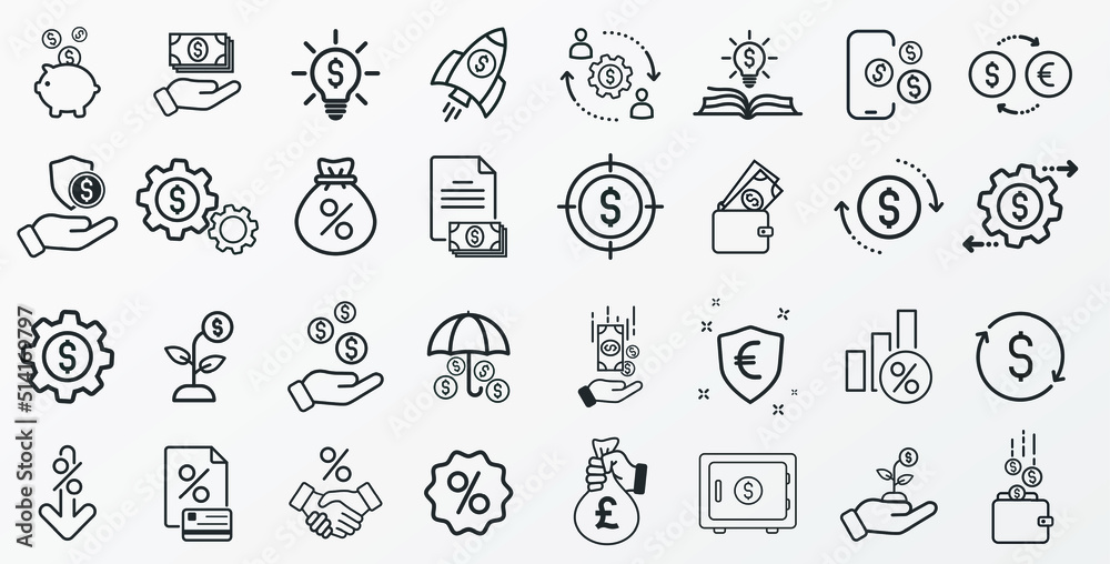 Money, finance, payment, banking icons - Modern design Money, finance, payment, banking icons - Modern design
