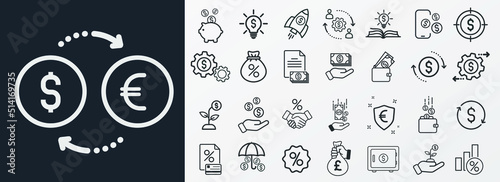 Money, finance, payment, banking icons - Modern design 