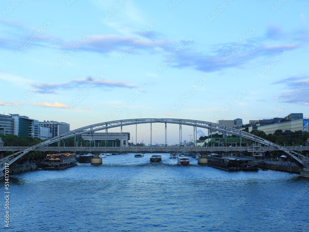 Naklejka premium Paris au coucher de soleil 